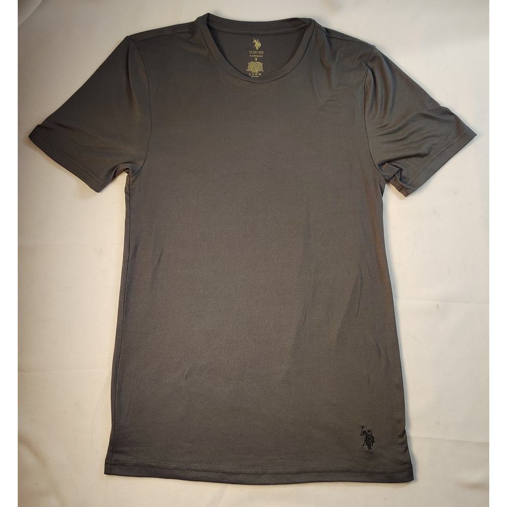 US Polo Assn Mens Sleepwear Shirt Size Small Gray Loungewear Short Sleeve Pajama